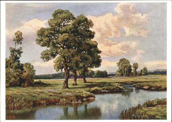 Kuenstlerkarte C Freitag Sommerlandschaft