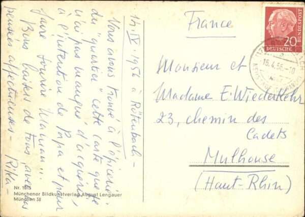 Kuenstlerkarte August Lengauer Nr 1015 Löwe – Bild 2