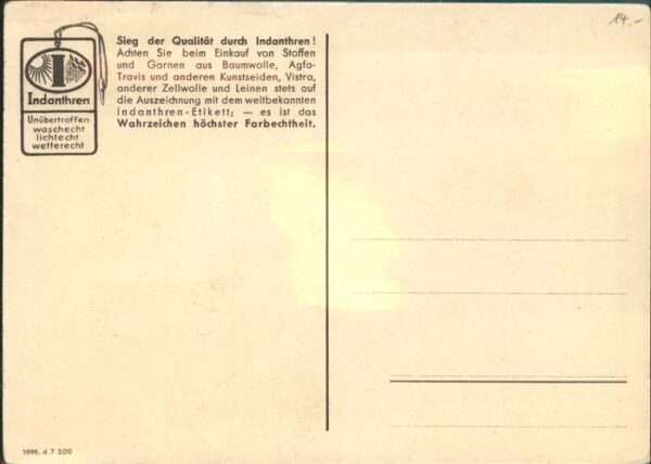 Kuenstlerkarte W Jüttner Indanthren Reigen – Bild 2