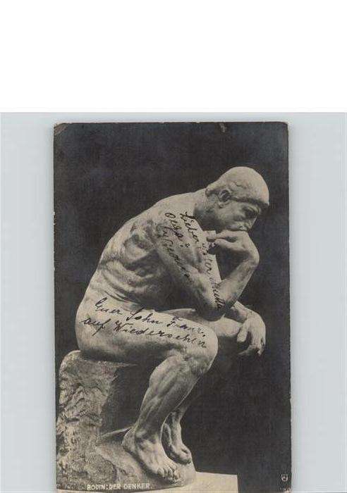 Kuenstlerkarte Rodin Der Denker