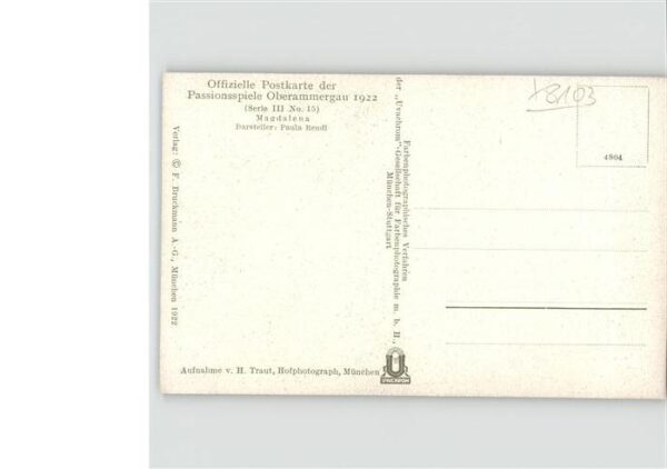 Passionsspiele Oberammergau Magdalena Serie III No 15 – Bild 2