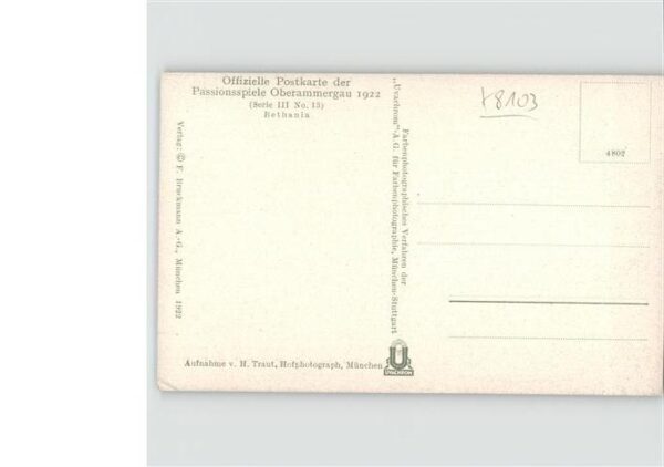 Passionsspiele Oberammergau Bethania Serie III No 13 – Bild 2