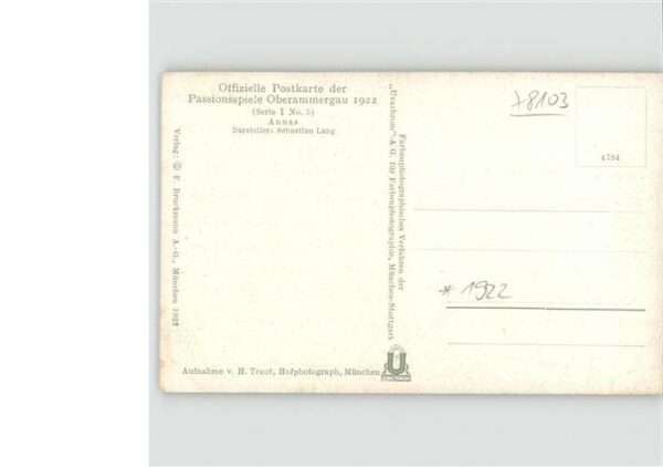 Passionsspiele Oberammergau Annas Serie I No 5 – Bild 2