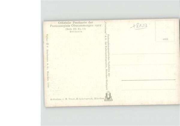 Passionsspiele Oberammergau Bethania Serie III No 13 – Bild 2