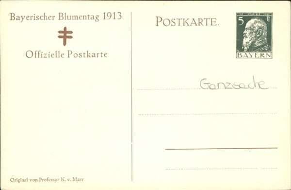 Blumentag Künstler Carl Marr Ganzsache – Bild 2