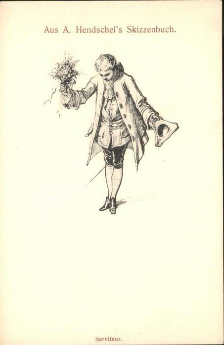 Kuenstlerkarte A Hendschels Skizzenbuch