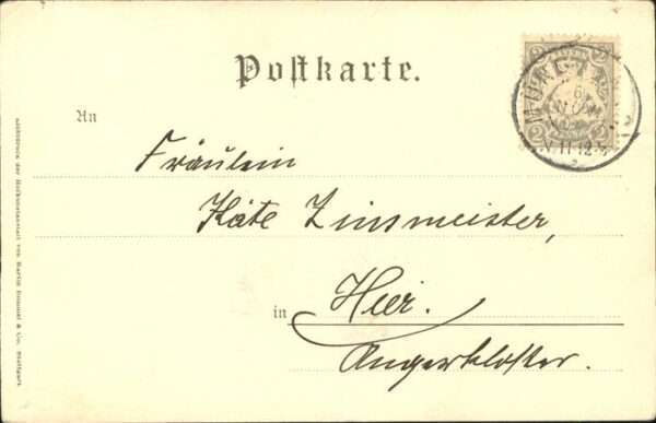 Kuenstlerkarte A Hendschels Skizzenbuch – Bild 2