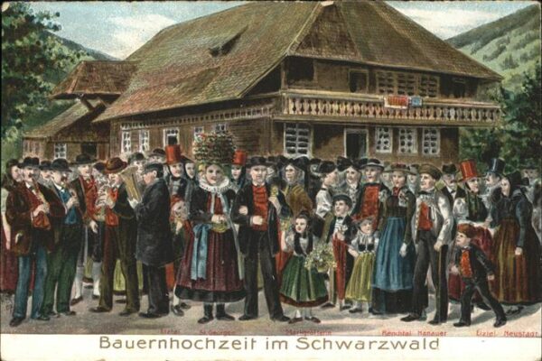 Hochzeit Schwarzwald Trachten Prägedruck