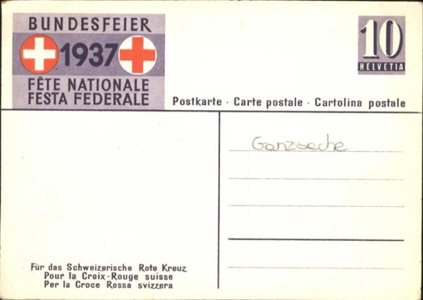 Bundesfeier Schweiz Hund Soldat Ganzsache – Bild 2
