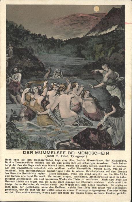 Meerjungfrau Mermaid Mummelsee Mondschein