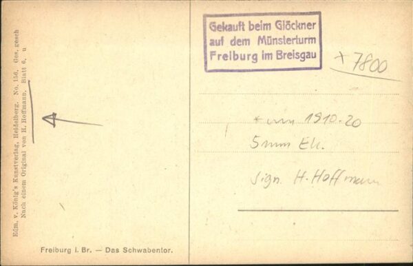 Kuenstlerkarte H Hoffmann Strassenbahn Kutsche Tracht – Bild 2