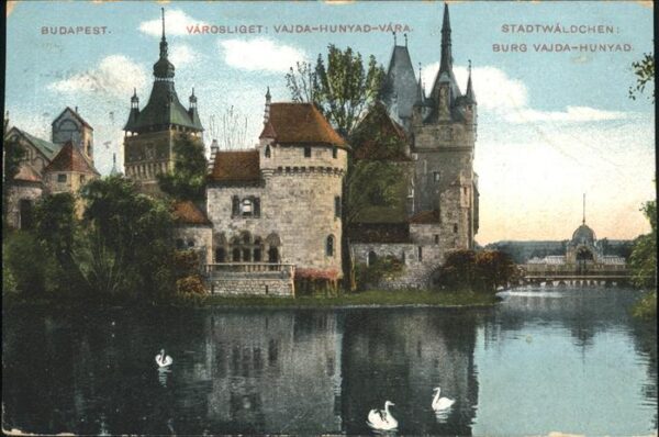 Budapest Burg Vajda Hunyad Schwan