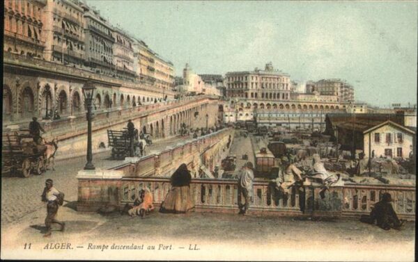Alger Algerien Rampe descendant au Port Kutsche