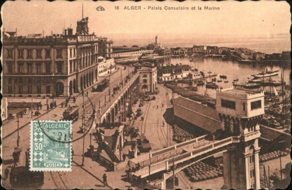 Alger Algerien Palais Consulaire et la Marine Strassen