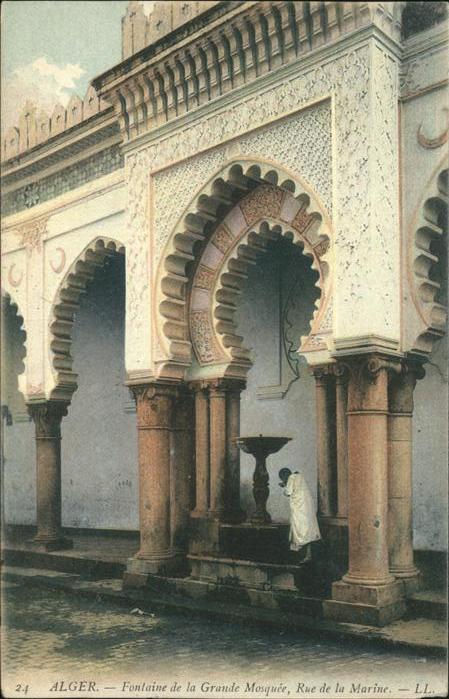 Alger Algerien Fontaine la Grande Mosque  Rue de la Ma