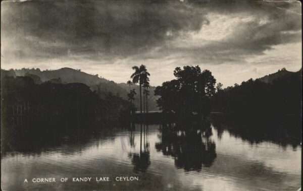 Ceylon Sri Lanka Corner of Kandy Lake