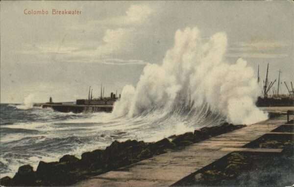 Colombo Ceylon Sri Lanka Breakwater