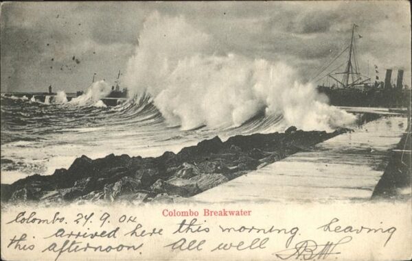 Colombo Ceylon Sri Lanka Breakwater