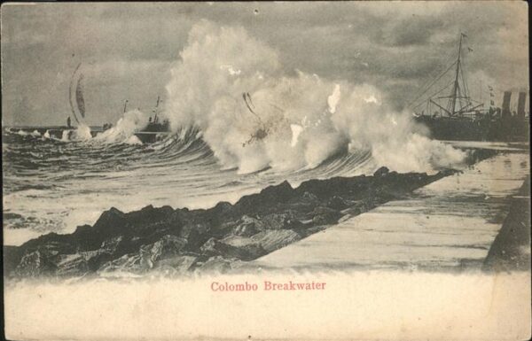 Colombo Ceylon Sri Lanka Breakwater