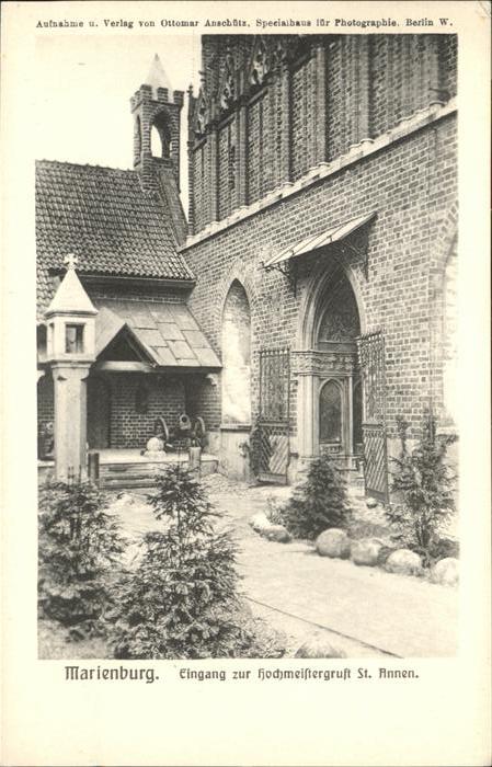 Marienburg Westpreussen Eingang Hochmeistergruft St Annen