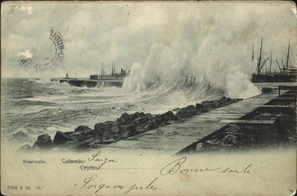 Colombo Ceylon Sri Lanka Breakwater