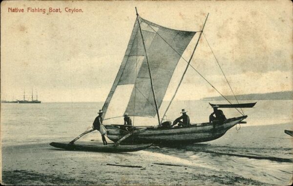 Ceylon Sri Lanka Native Fishing Boat