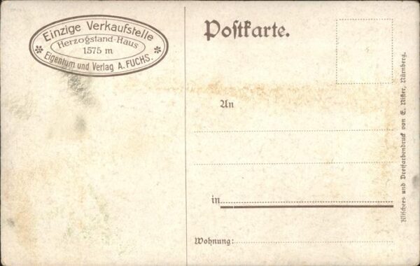 Kuenstlerkarte Ernst Platz Martinskopf Herzogstand – Bild 2
