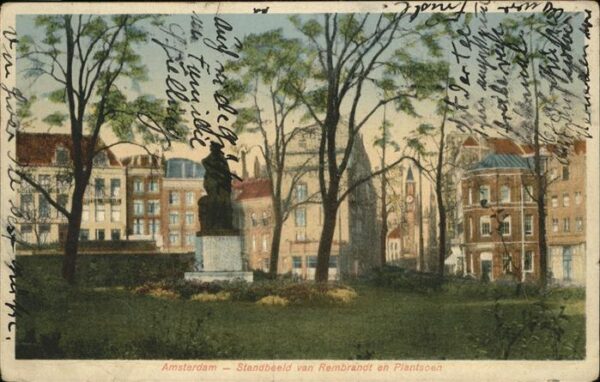 Amsterdam Niederlande Standbeeld van Rembrandt Plantsoen