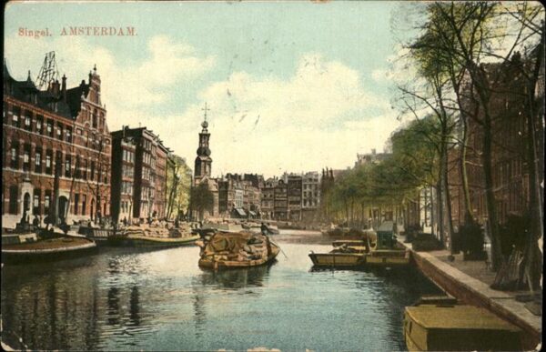 Amsterdam Niederlande Singel Schiff