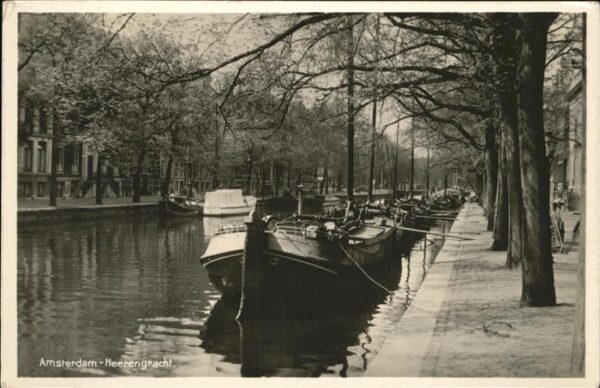 Amsterdam Niederlande Heerengracht Schiff