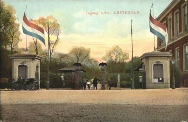 Amsterdam Niederlande Ingang Artis Kutsche