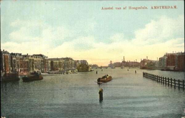 Amsterdam Niederlande Amstel Hoogesluis Schiff