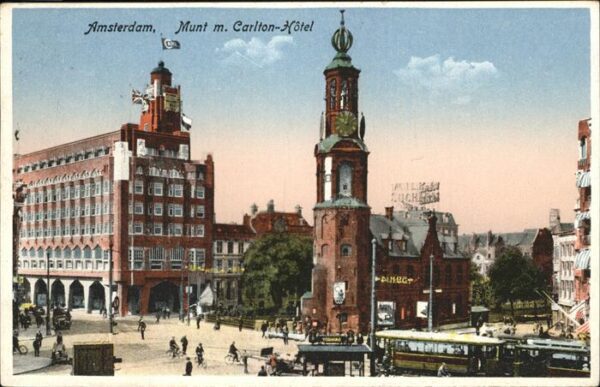 Amsterdam Niederlande Munt Carlton Hotel Strassenbahn