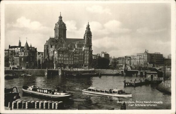 Amsterdam Niederlande Prins Hendrikkade Schreierstoren Schiff