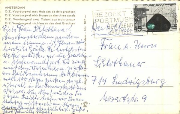 Amsterdam Niederlande OZ Voorburgwal Gracht Schiff – Bild 2