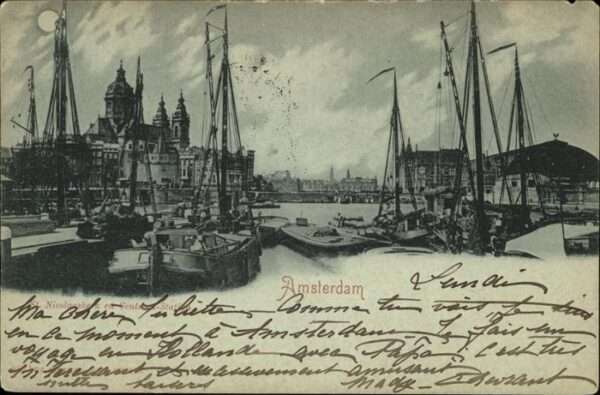 Amsterdam Niederlande Schiff St Nicolaaskerk