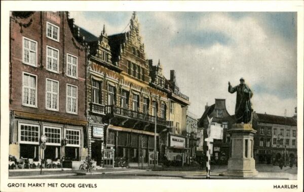 Haarlem Grote Markt Met Oude Gevels
