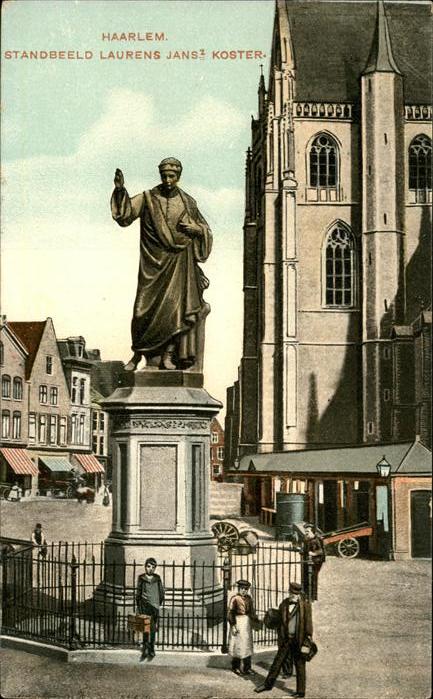 Haarlem Standbeeld Laurens Jans Koster