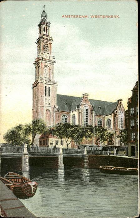 Amsterdam Niederlande Westerkerk Brücke