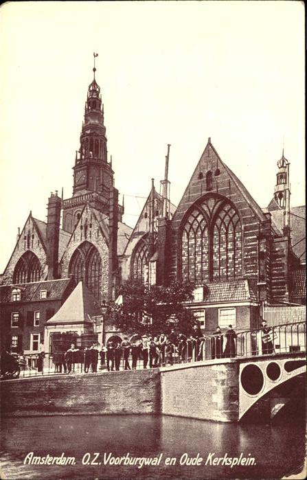 Amsterdam Niederlande Voorburgwal Oude Kerksplein