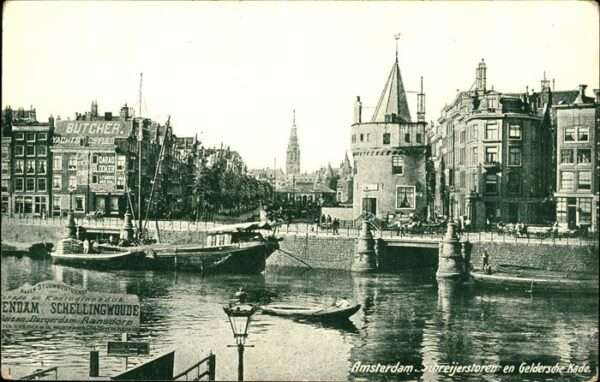 Amsterdam Niederlande Schreijerstoren Geldersche Kade Schiff