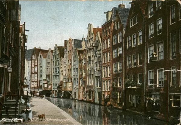 Amsterdam Niederlande Achterburgwal  Hund