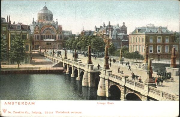 Amsterdam Niederlande Hooge Sluis Kutsche Brücke