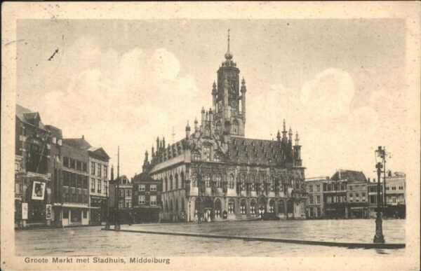 Middelburg Zeeland Groote Markt met Stadhuis