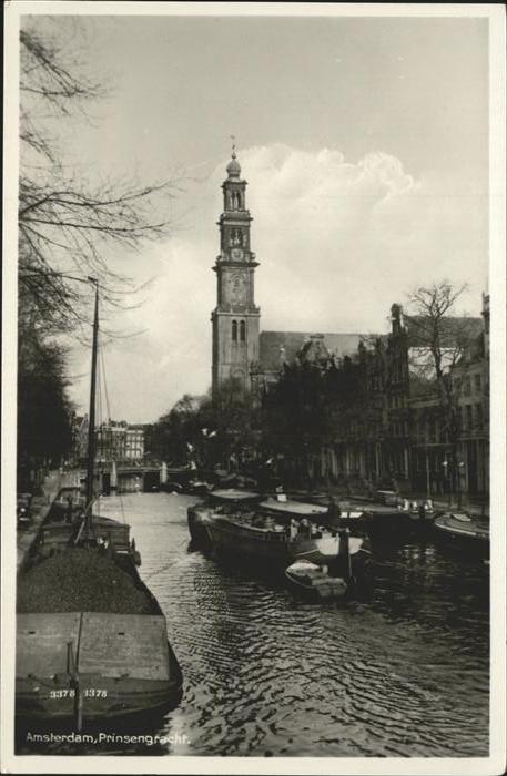 Amsterdam Niederlande Prinsengracht Schiff
