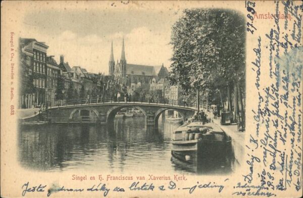 Amsterdam Niederlande Singel Francicus van Xaverius Kerk Brüc