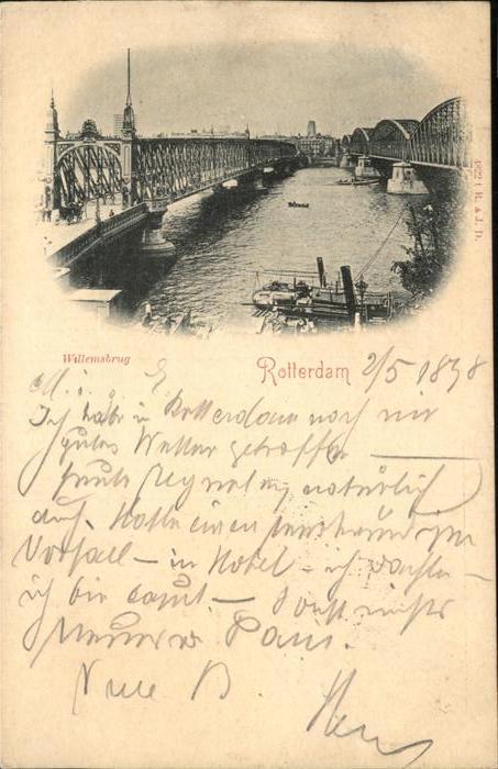 Rotterdam Willemsbrug Schiff