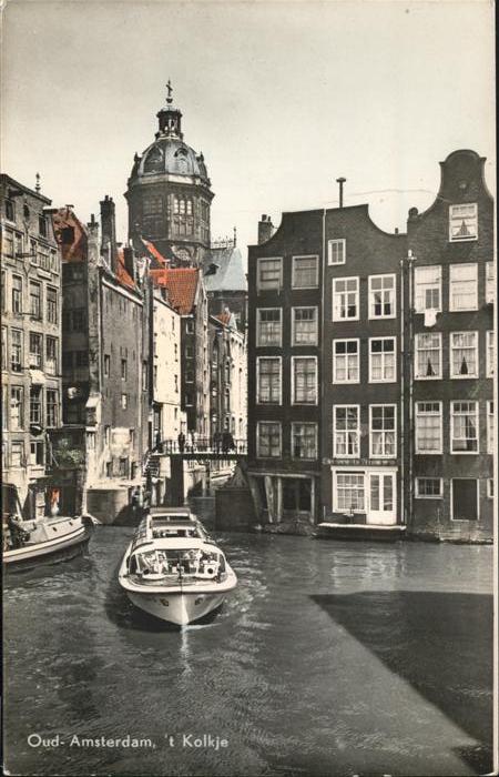 Amsterdam Niederlande Kolkje Schiff
