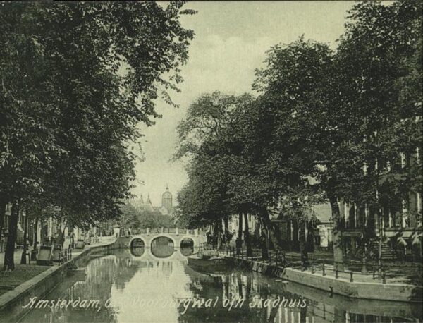 Amsterdam Niederlande Stadhuis Brücke