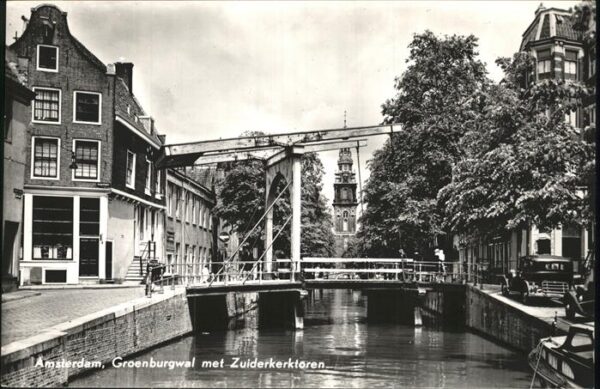 Amsterdam Niederlande Groenburgwal Zuiderkerktoren